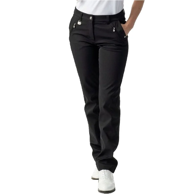 Daily Sports Irene 32in Black Womens Golf Pants Comfy Zip-Up Pants