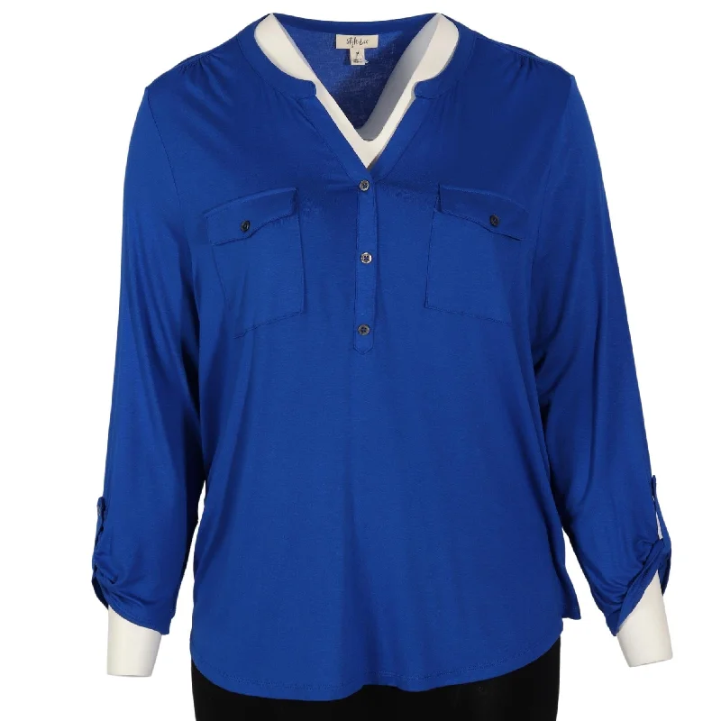 STYLE & CO. - Button Closure Blouse Stylish Wrap Blouse