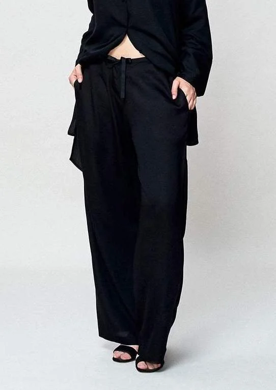 Wide Leg Palazzo Pants (Black) Fashionable Jogger Pants