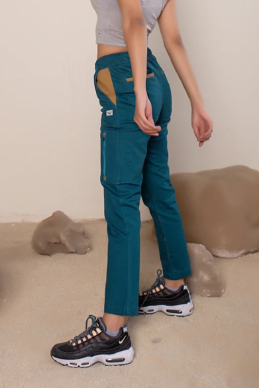 Sequoia Canvas Pant Teal Stylish Slim Trousers