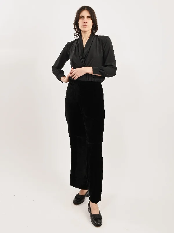 Black Olin Pants Trendy Wide-Leg Pants