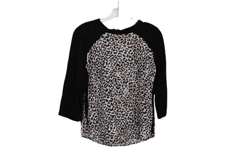 Cynthia Rowley Leopard Blouse | XS Off-Shoulder Wrap Blouse