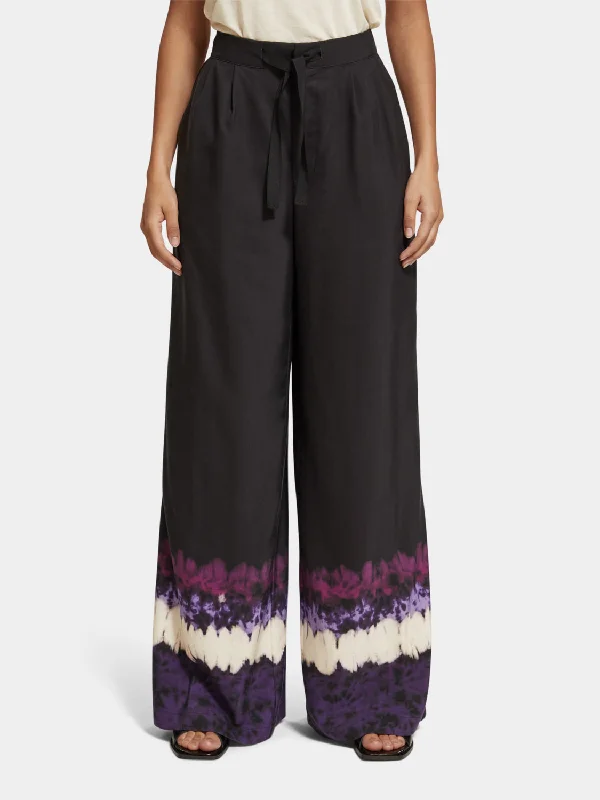 Eleni high-rise wide-leg pants Trendy Velvet Pants