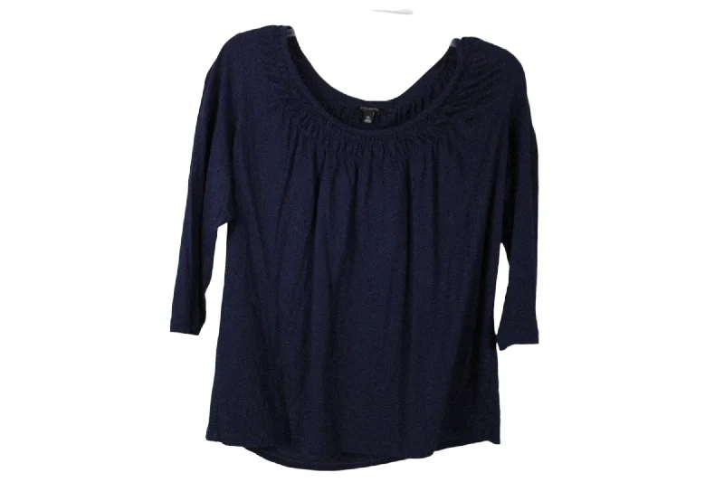 Talbots Navy Blue Blouse | XL Feminine Satin Blouse