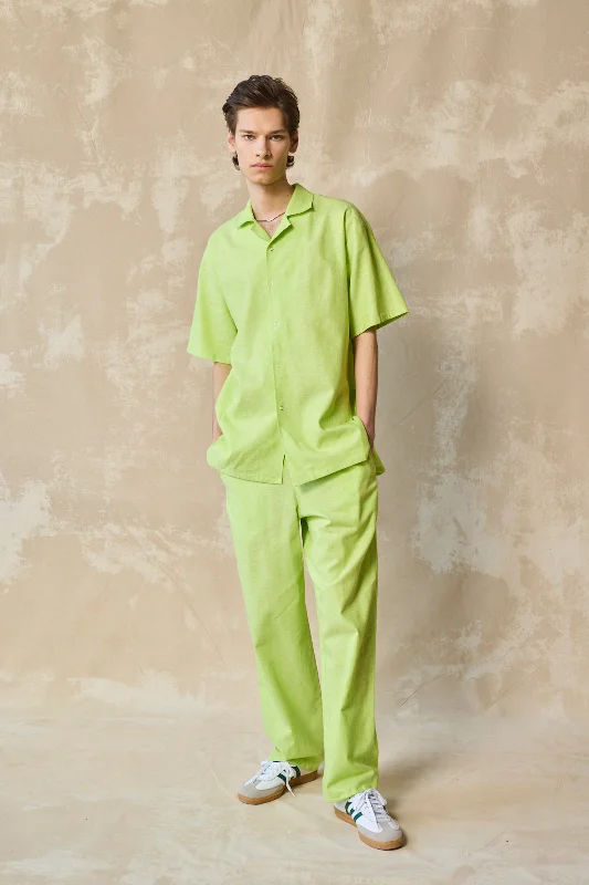 Gender-Neutral Column Pant (Lime) Classic Chino Pants