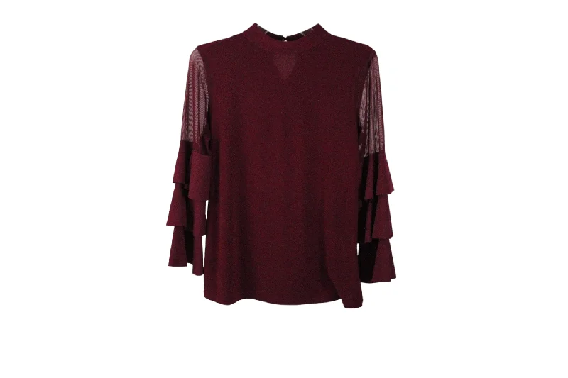 Thalia Sodi Maroon Blouse | S Chic Sleeveless Blouse