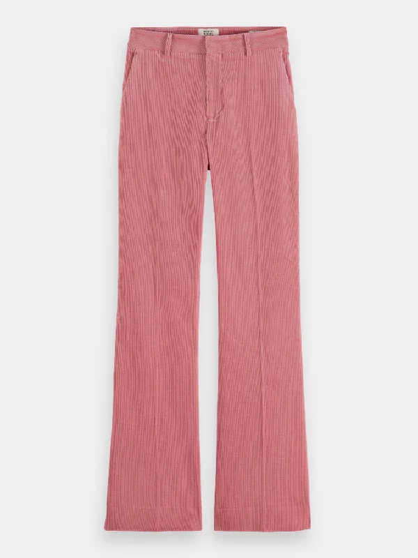 Violet high-rise flared corduroy pants Comfy Cargo Trousers