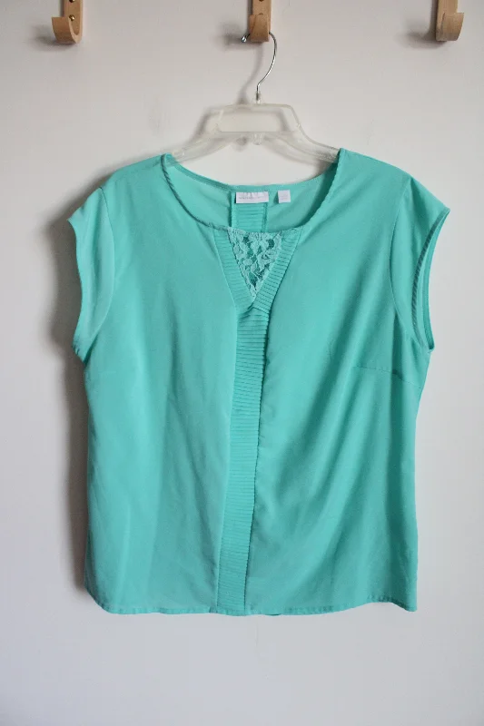 New York & Co. Blue Blouse | XL Playful Puff Blouse