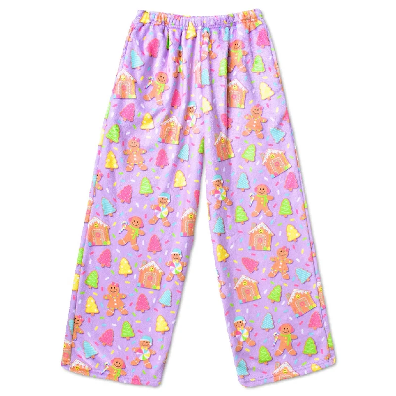 Joyful Gingerbread Plush Pants Stylish Casual Pants