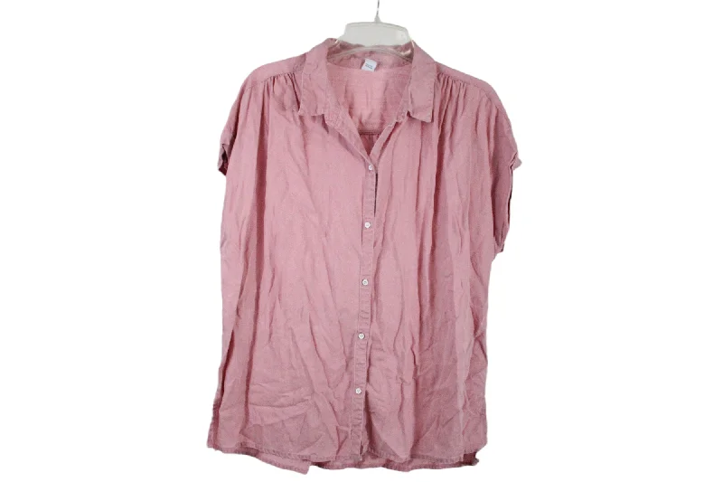 Old Navy Pink Blouse | XL Pastel Color Blouse