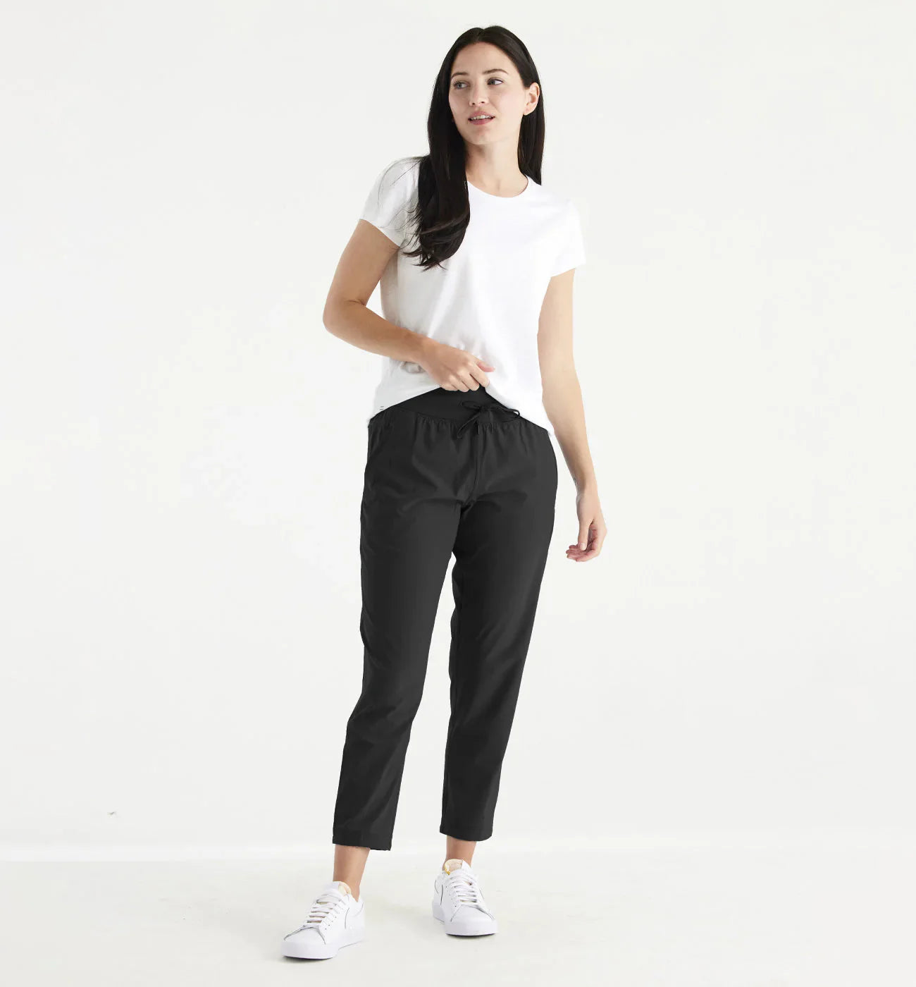 Women's Breeze Cropped Pant Elegant Wool Trousers