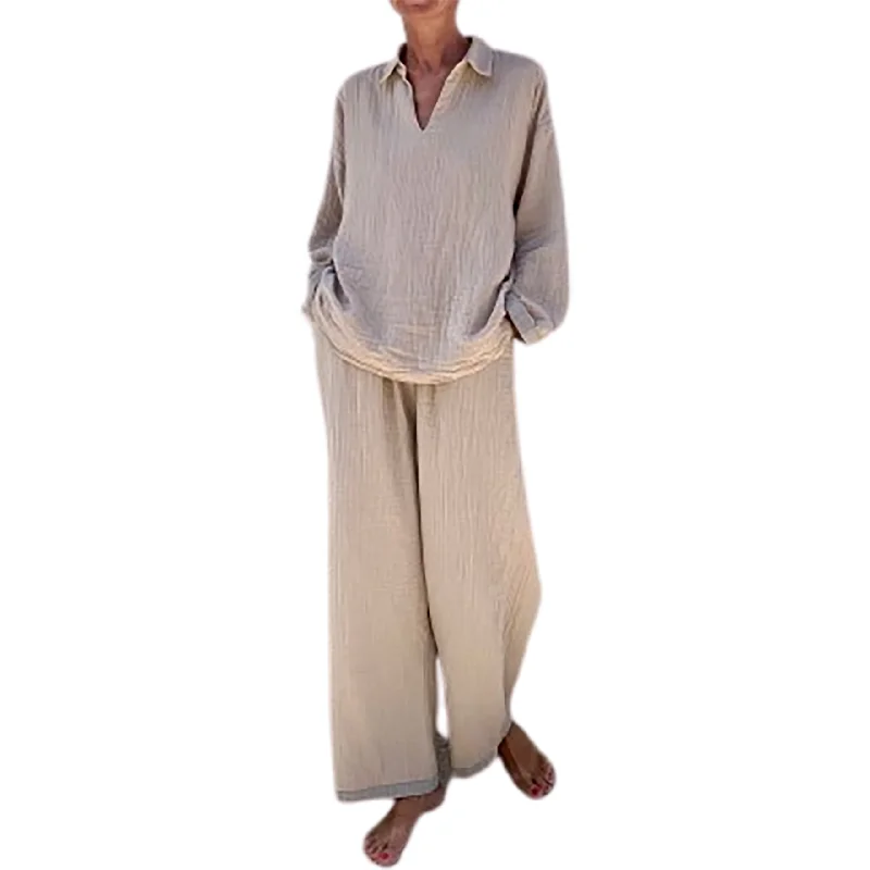 Muslin Pants, Taupe Lightweight Linen Pants