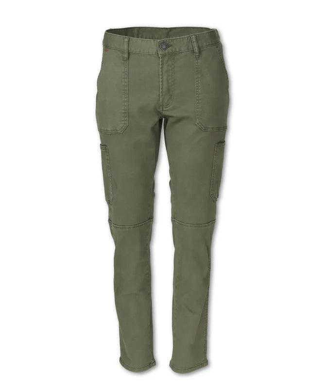 Women's Stretch Canvas Utility Pant Comfy Cargo Trousers