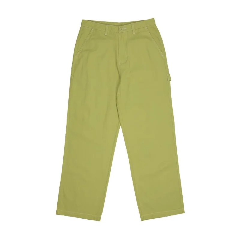 Santa Cruz Womens Pant Nolan Carpenter Pant - Lime / White Casual Plaid Pants