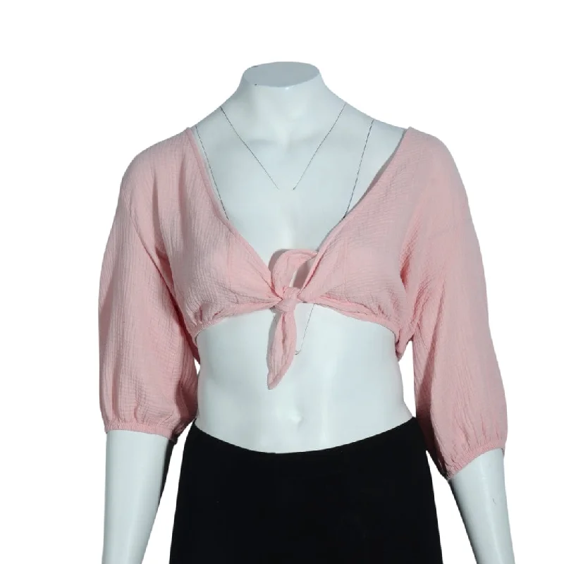 COTTON ON - Tie Front Elastic Cuffs Blouse Smart Casual Blouse