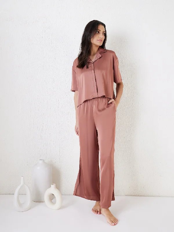 Silky Pant Set Slim Fit Casual Pants