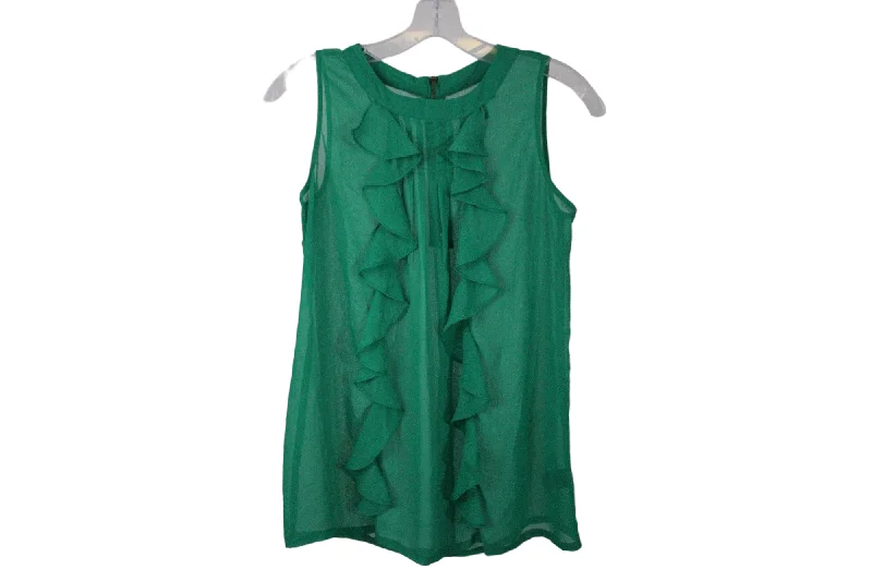 Duro Olowu Green Ruffle Blouse | XS Wrap Front Blouse