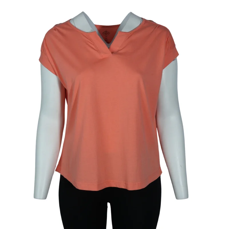 ST.JOHN'S BAY - V Neck Blouse Ruched Sleeve Blouse