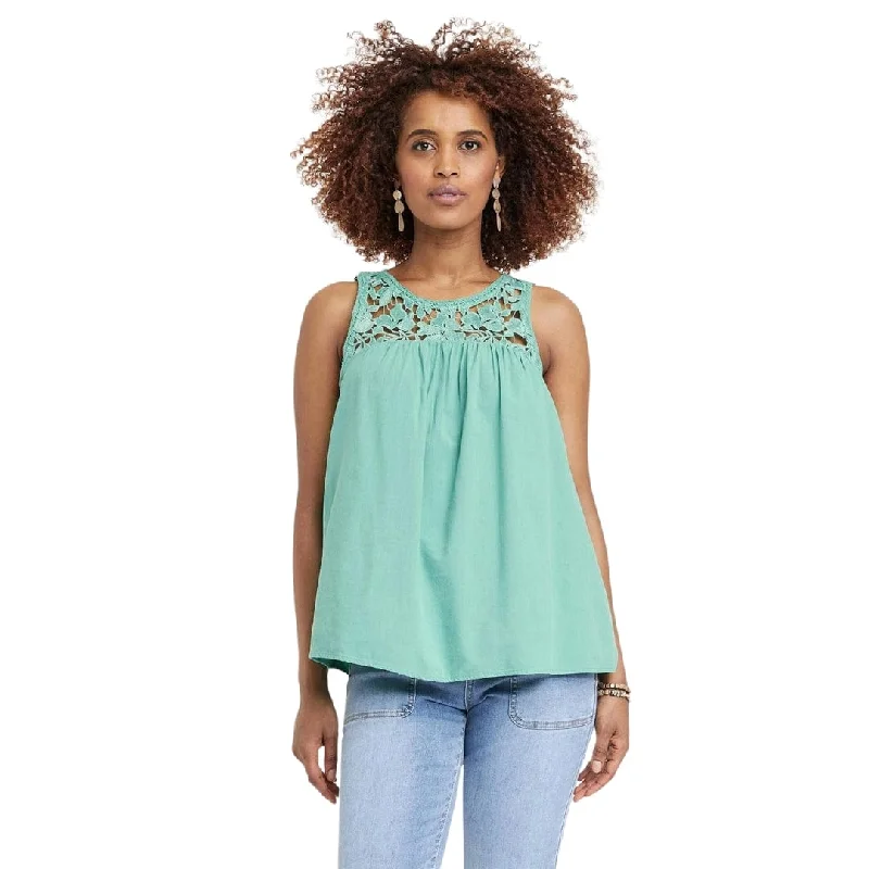 KNOX ROSE - Wide Strap Sleeveless Blouse Elegant Silk Blouse