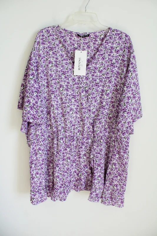 NEW Bloomchic Purple Floral Blouse | 30 Boho Printed Blouse