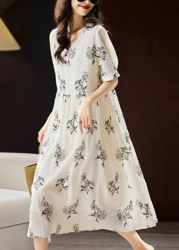 Elegant Beige Embroidered Floral Patchwork Maxi Dress Short Sleeve Classic Solid Maxi Dress Elegant Beige Embroidered Floral Patchwork Maxi Dress Short Sleeve Classic Solid Maxi Dress