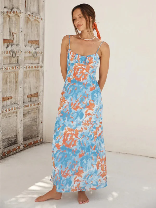Blue Zone Planet | Emily's Spaghetti Strap French Low-Cut Maxi Dress with Beautiful Back Cozy Knit Maxi Dress Blue Zone Planet | Emily's Spaghetti Strap French Low-Cut Maxi Dress with Beautiful Back Cozy Knit Maxi Dress