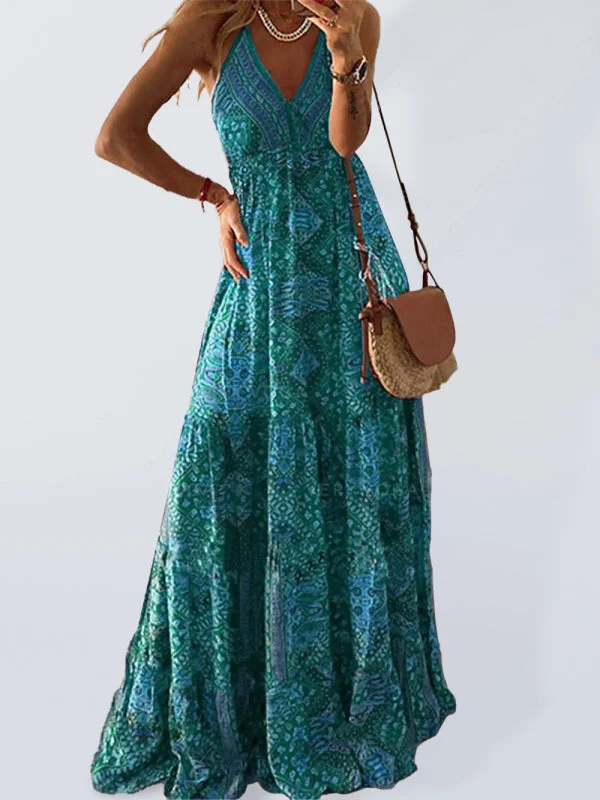Blue Zone Planet | Kay's Slip Skirt Bohemian Print Maxi Dress Comfortable Casual Maxi Dress Blue Zone Planet | Kay's Slip Skirt Bohemian Print Maxi Dress Comfortable Casual Maxi Dress