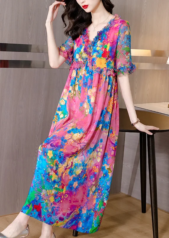 Natural V Neck Ruffled Print Silk Holiday Maxi Dress Short Sleeve Cozy Ribbed Maxi Dress Natural V Neck Ruffled Print Silk Holiday Maxi Dress Short Sleeve Cozy Ribbed Maxi Dress