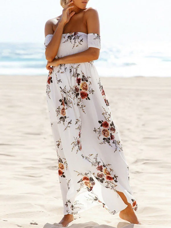 Blue Zone Planet |Elara's Floral Off-Shoulder Strapless Chiffon Slit Maxi Dress Classic Solid Maxi Dress Blue Zone Planet |Elara's Floral Off-Shoulder Strapless Chiffon Slit Maxi Dress Classic Solid Maxi Dress