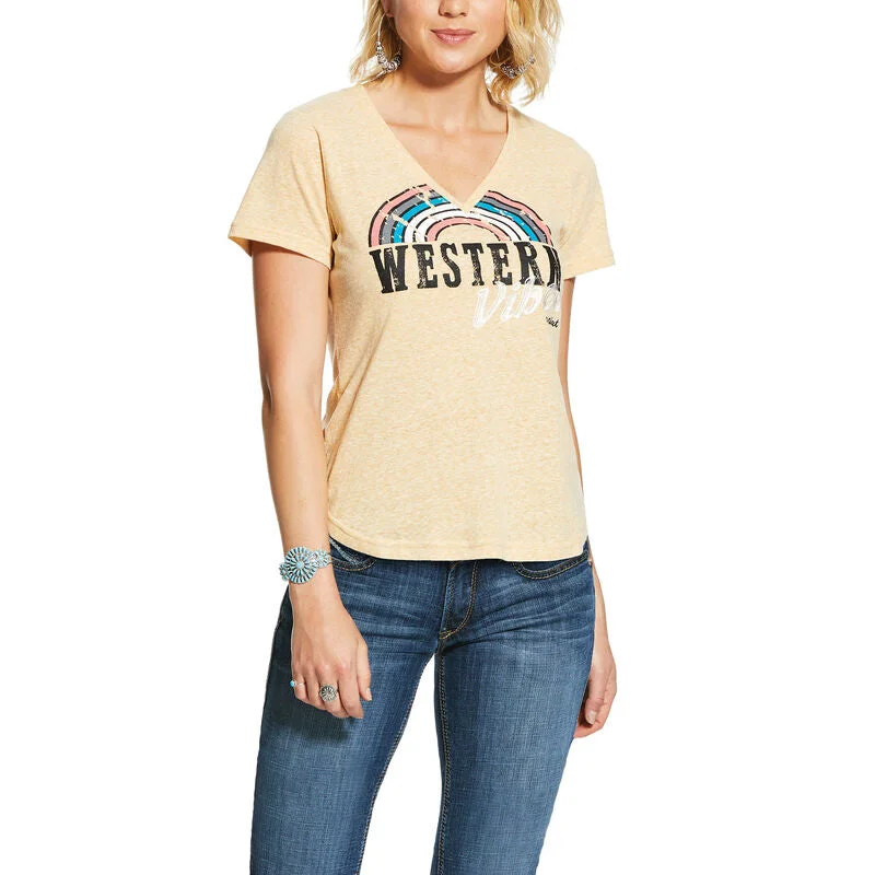 Western Vibes T-Shirt Ribbed T-Shirt High Neck Heavyweight