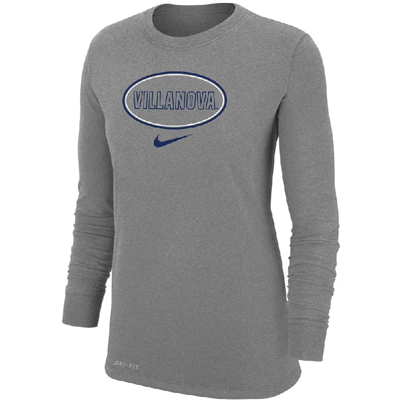 Ladies Villanova Wildcats Nike Dri-FIT Oval Long Sleeve T-Shirt Spandex Blend Rayon Blend Denim Blend Ladies Villanova Wildcats Nike Dri-FIT Oval Long Sleeve T-Shirt Spandex Blend Rayon Blend Denim Blend