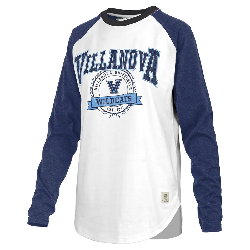 Ladies Villanova Wildcats Brooking Long Sleeve T-Shirt Terry Blend Velvet Blend Canvas Blend Ladies Villanova Wildcats Brooking Long Sleeve T-Shirt Terry Blend Velvet Blend Canvas Blend