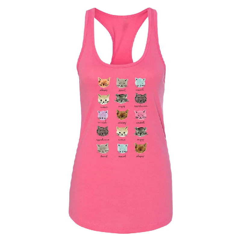 Zexpa Apparelâ„¢ Cute Rainbow Moody Kittens Women's Racerback Colorful Sweet Kittens Shirt Casual Formal Business Zexpa Apparelâ„¢ Cute Rainbow Moody Kittens Women's Racerback Colorful Sweet Kittens Shirt Casual Formal Business