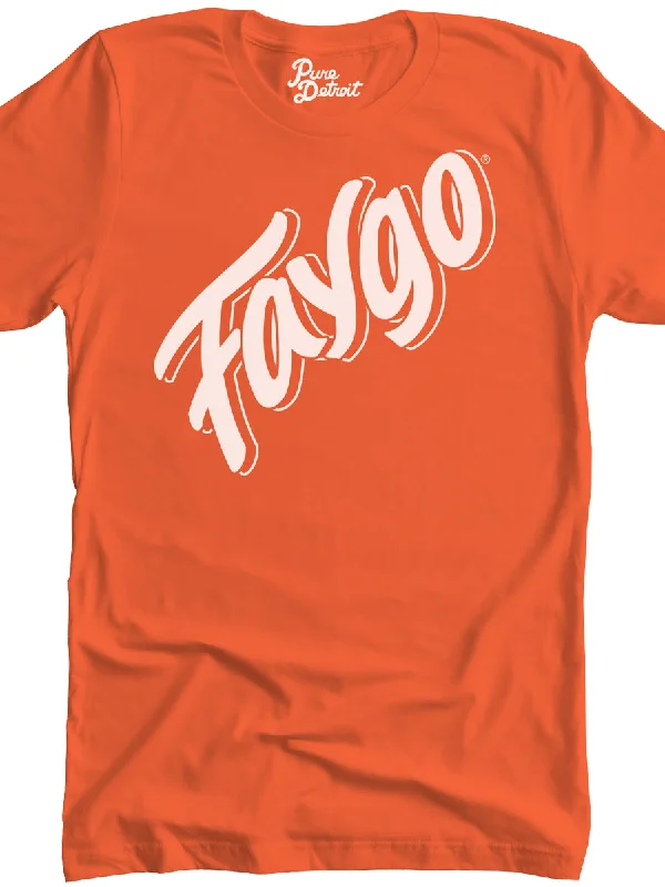 Faygo Premium Unisex T-shirt - Orange Spandex Blend Rayon Blend Denim Blend