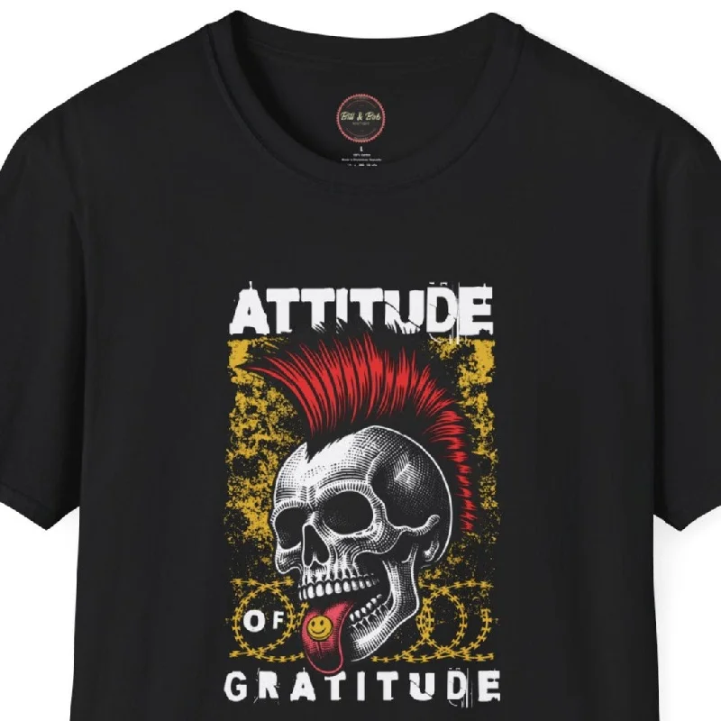 Attitude of Gratitude Unisex Softstyle T-Shirt Striped Floral Plaid