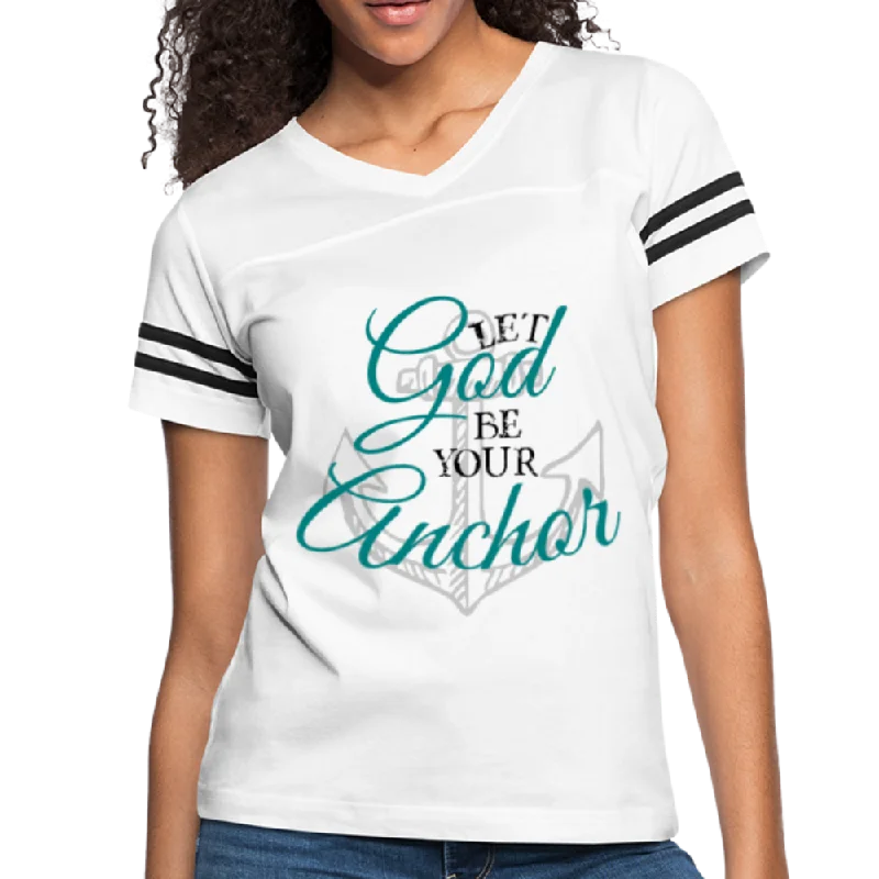 God Is My Anchor Christian T-Shirt Wool Fabric Cashmere Fabric Tweed Fabric