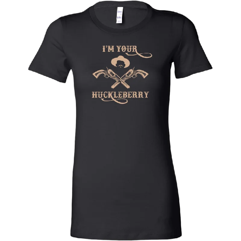 I'm Your Huckleberry Women's T-Shirt Welt Pockets Slit Pockets