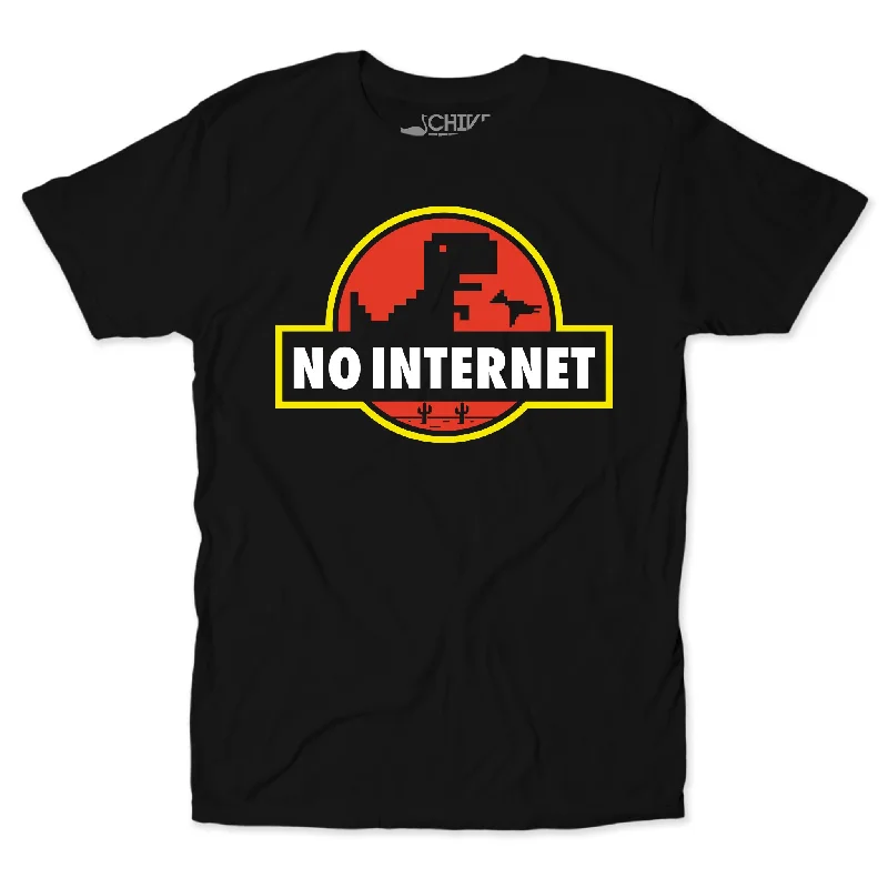 No Internet Unisex Tee Lace Blend Ribbed Blend Corduroy Blend