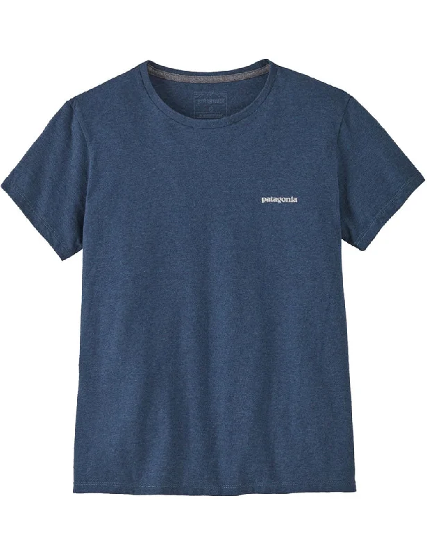 Patagonia W's P-6 Logo Responsibili-Tee T-Shirt Utility Blue Front Pockets Side Pockets Patch Pockets