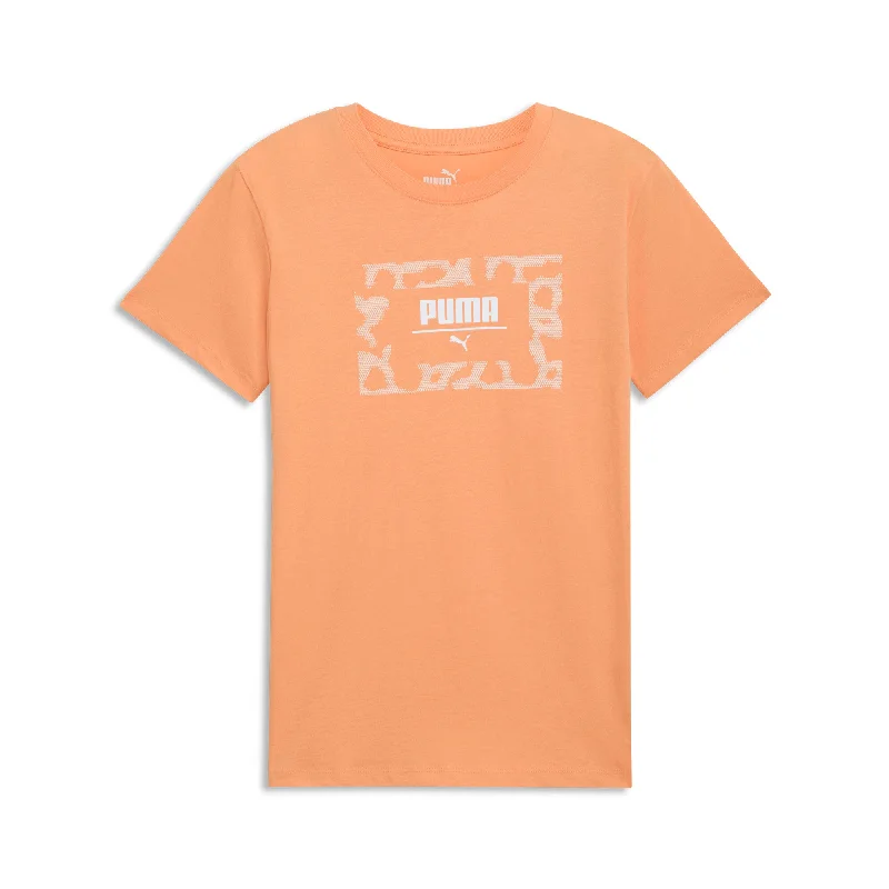 PUMA Women's Cheetah Box Logo Tee Handmade Hand-knitted Hand-woven