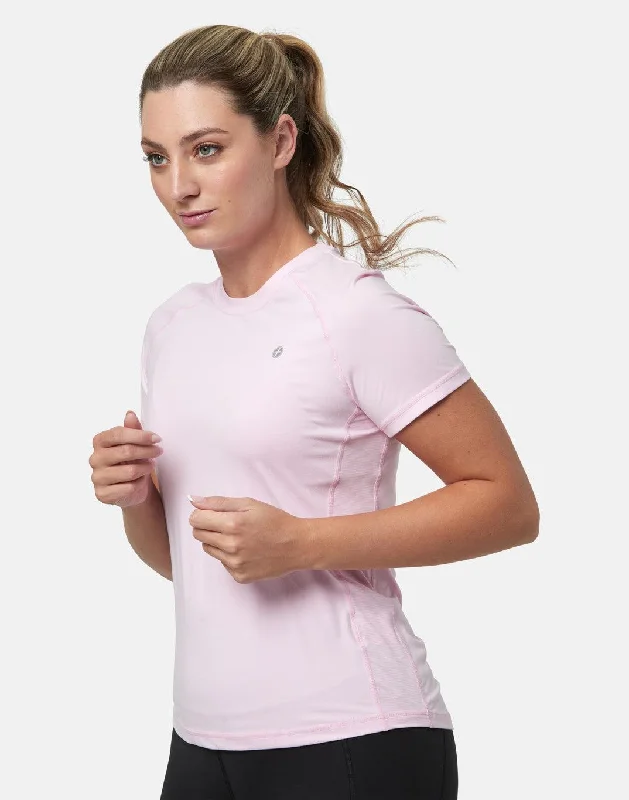 Relentless Tee in Baby Pink Spandex Blend Rayon Blend Denim Blend