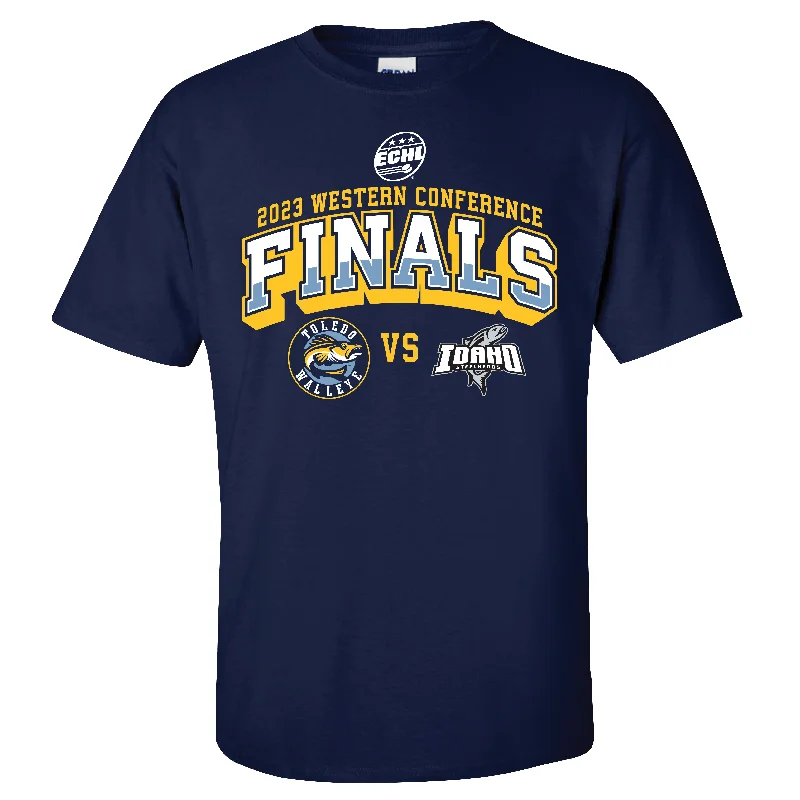 Toledo Walleye 2023 Toledo vs. Idaho Western Conference Finals T-shirt Collared Crew Neck Turtle Neck