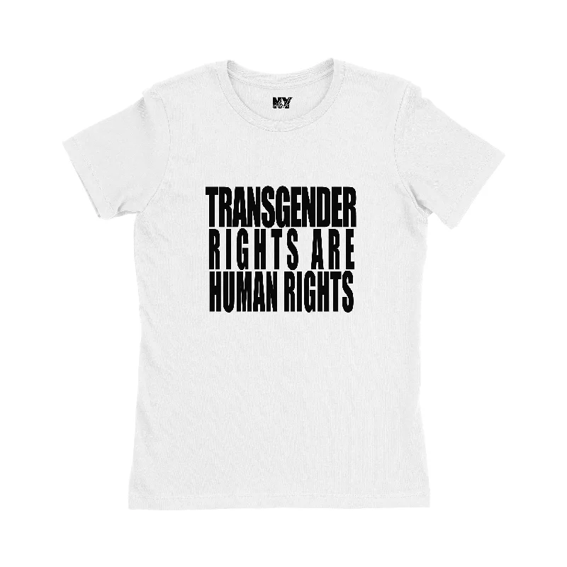 Transgender Rights Are Human Rights Shirt, Womens Tee Shirt Seamless Knitted Crochet