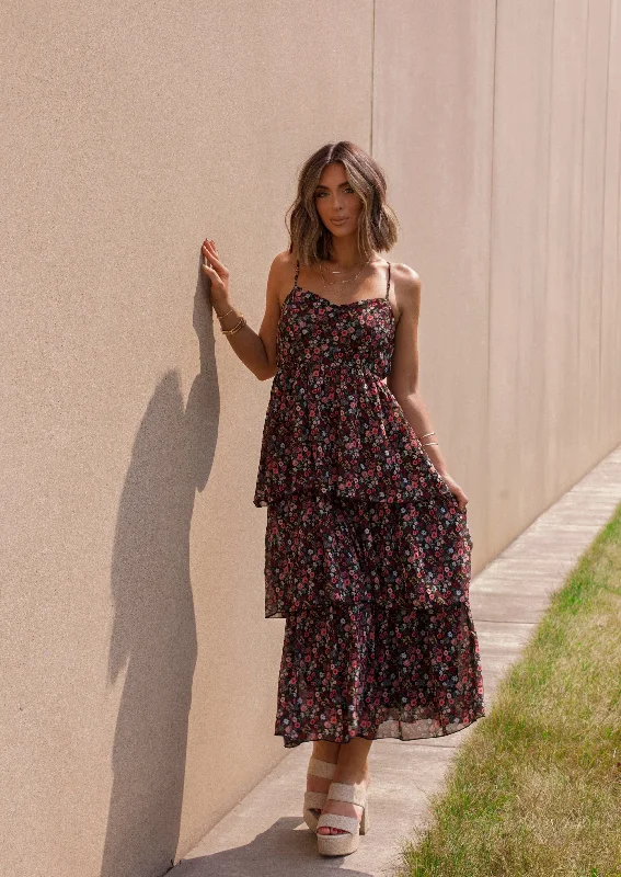 Autumn Occasion Maxi Dress Fashionable Button-Down Maxi Dress