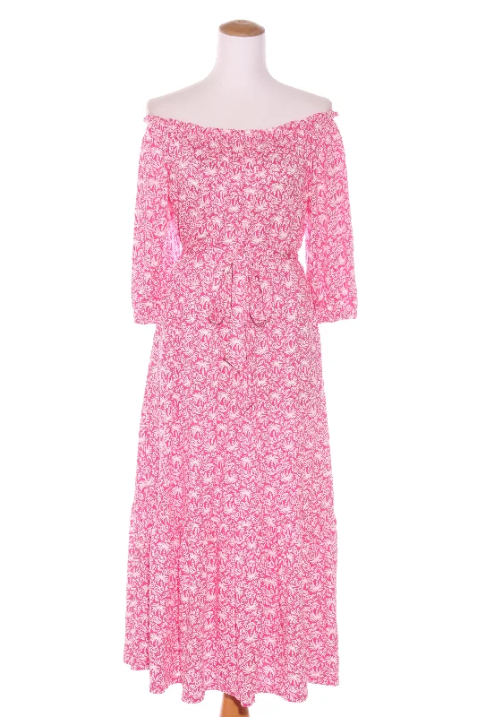 BODEN - Pink floral tiered maxi dress! 14 Elegant Lace-Up Maxi Dress