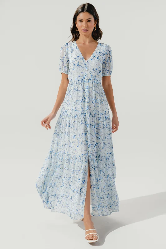 Corinna Paisley Maxi Dress Elegant Boho Maxi Dress