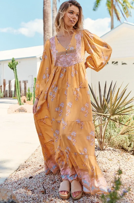 Ellie Maxi Dress - Mango Fashionable Faux Wrap Maxi Dress