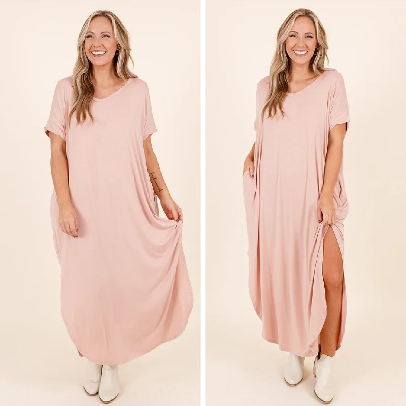 Enchanting Memory Maxi Dress, Dusty Rose Chic Summer Floral Maxi Dress