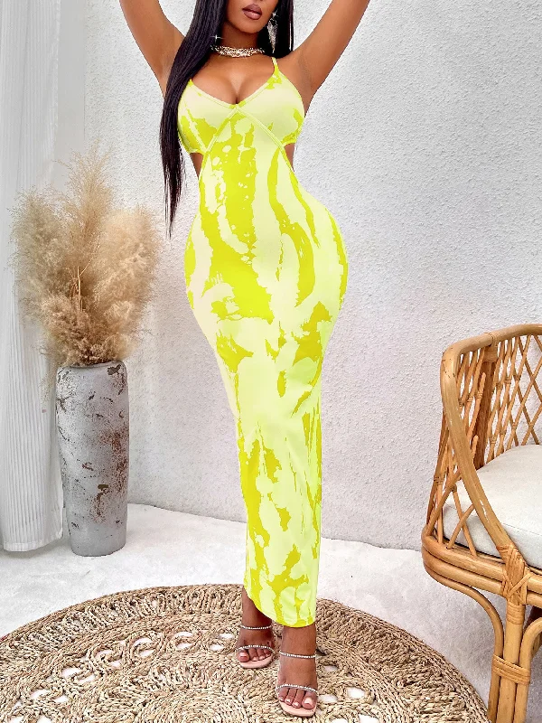 Graceful and Stylish Yellow Maxi Dress Cozy Wrap Maxi Dress