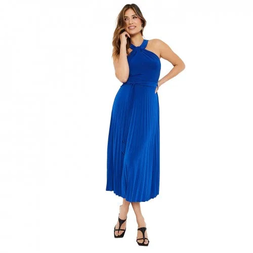 Principles Womens/Ladies Pleated Jersey Halter Neck Maxi Dress Elegant Maxi Dress with Pockets